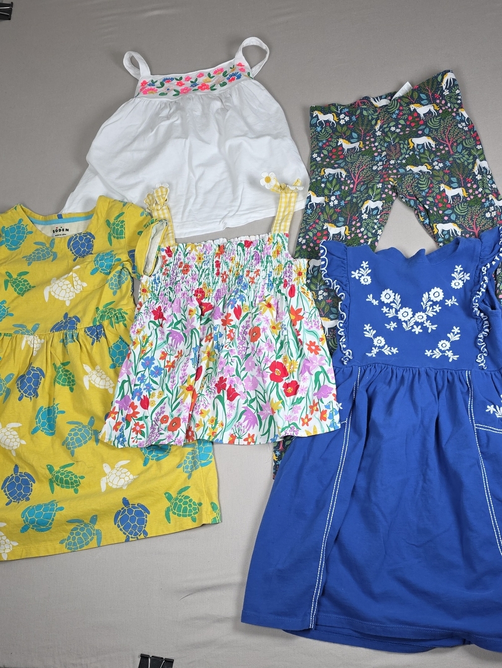 Boden Girls Lot Of 5 Pieces 2 Different Sizes